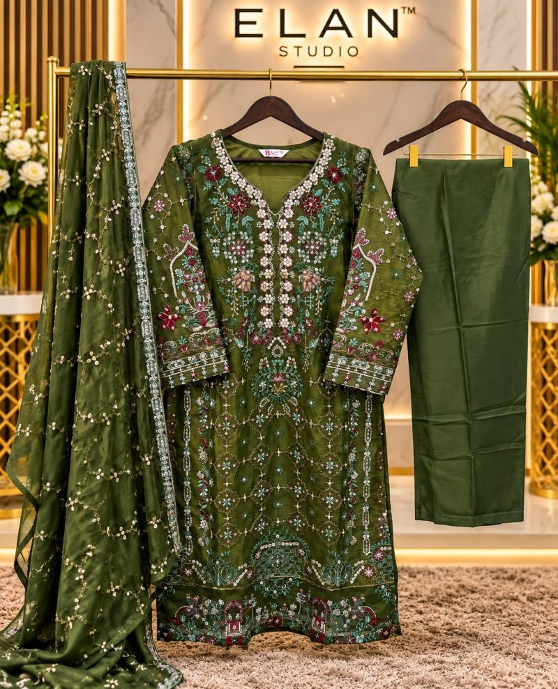 Bilqis B 287 A To D Nc Chiffon Embroidery Readymade Pakistani Suits 